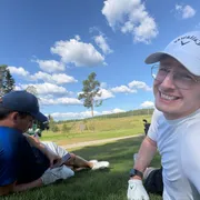 Chilling at hole 6