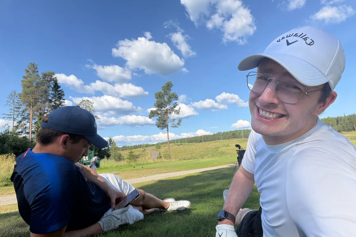 Chilling at hole 6